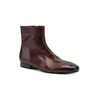 Botas de tornozelo de couro genuíno tamanho 34 a 42, exportação transfronteiriça, bico redondo, emagrecedor, salto grosso retrô, botas estilo Martin, versátil para outono e inverno, adequadas para o trabalho, estilo feminino