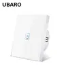 Panel de interruptor táctil de vidrio templado estándar europeo tipo 86 transfronterizo Control de fuego único Control único Interruptor con sensor táctil Venta al por mayor