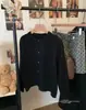 Suéter de punto coreano estilo caramelo para otoño e invierno, cuello redondo, prenda exterior corta, capa interior y top para mujer