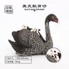 Modelo de animal salvaje de granja de simulación Cisne Cisne Negro traje de juguete para niños decoración decorativa regalo de cumpleaños