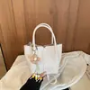Bolso tejido de alta gama transfronterizo para mujer, nuevo y popular bolso versátil para hombro y bandolera 2026, bolso tipo cubo madre e hijo
