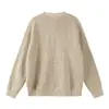 Suéter Henley de mezcla de lana de conejo, una pieza relajada y elegante para otoño e invierno, con diseño de hombros caídos y tejido versátil para el uso diario.