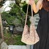 518393 Estilo Coreano Ins Bolsa Pequeña Fresca de Flores Pana Floral Todo el Año Bolso de Hombro Delgado Bolso Cruzado