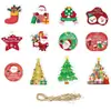 Adornos de Árbol de Navidad de Madera 2D Transfronterizos, Decoraciones Colgantes Creativas de Muñeco de Nieve Pintado, Decoraciones para Fiestas Navideñas, Venta al por Mayor Directamente de la Fuente