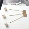 Acessórios de joalheria DIY pino de aço broche material para acessórios de joalheria pino com plugue de pérola pino pino pontiagudo
