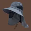 Sombrero de Pesca para Hombre de Verano Sombrero para el Sol para Exteriores Protección UV Sombrero de Montañismo Viaje Cubre Rostro Hombro Sombrero de Sol
