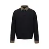 Yidao Vintage Outono 2026 Novo Estilo Acadêmico Retrô Japonês Patchwork Gola Alta Suéter de Tricô com Ponto Trançado Masculino