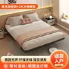Cama Doble Suspendida Moderna Simple Sin Mesita de Noche Tatami Marco de Cama Individual de Hierro Habitación de Dormitorio Alquiler Marco de Cama de Fila