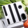 Suporte de facas de aço inoxidável em estoque peça única todo em aço suporte de facas de cozinha pequeno suporte de facas com roda de aço tipo pistola utensílios de cozinha