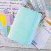 Carpeta A6 degradada macaron transfronteriza de puntos, cuaderno de mano, carpeta de cuero PU, libro de presupuesto para efectivo