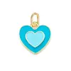 Acessórios para Pulseiras e Colares DIY Transfronteiriços, Pingentes de Coração, Charms de Cordão, Pingentes Florais Artesanais, Materiais para Pendurar em Bolsas