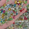 Pedrería para Uñas Candy Soda con Base Puntiaguda de Forma Irregular, Tamaño Pequeño, Color Mixto, Relleno de Vidrio de Cristal, Accesorios para Uñas Usables