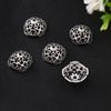 Xizang prata franja chapéu pingente brinco joias acessórios vintage imitação prata suporte grande flor corda pulseira DIY acessórios de joias