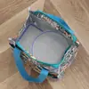 Bolso de mano nuevo y elegante para mujer de Wanna con diseño de lona estampada, lonchera tote aislada de papel de aluminio de gran capacidad y grosor