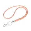 Lanyard de red de pesca redonda transfronteriza, lanyard de exposición de certificado de diamante, rhinestone, marca de autobús, marca, marca, marca de empleado, en stock