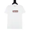 Camiseta de Manga Corta de Algodón Estilo Pareja Moda Callejera Americana Marca Graffiti Divertido Letras Clásicas Estampadas Versión Alta Transfronteriza