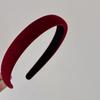 Diadema retro elegante francesa pasador versátil estilo Hong Kong calavera alta prenda exterior rojo vino tinto red social accesorios para el cabello de terciopelo