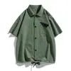 Camisa Nova de Verão Masculina Manga Curta Masculina Gorda Tamanho Grande Casual Plus Size Moda Versátil Tendência