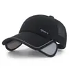 Chapéu de Pesca Retrátil com Protetor Solar Feminino, Refletivo, para Primavera e Verão 2025, Chapéu Branco Estampado Masculino para Exterior