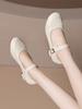Zapatos de baile cuadrados de cuero suave con suela suave para primavera y verano, zapatos de baile plateados para mujer, zapatos de baile huecos, zapatos de baile de salón para madre
