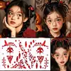 Diamante de sangre transfronterizo maquillaje de vampiro cara diamante Halloween pegatinas faciales accesorios pegatinas de maquillaje telaraña plasma sanguíneo sangre falsa