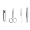 Set de Herramientas Portátil para Manicura, Cortaúñas de Acero Inoxidable, Set de 4 Piezas, Tijeras de Belleza, Lima de Uñas, Set Completo de Herramientas de Belleza