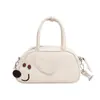 Diseño de Dachshund de Nicho Otoño/Invierno Nuevo Bolso de Bowling Simple de Alta Gama para Mujer Gran Capacidad Bolso de Mano para Viajes Diarios