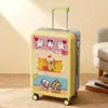 Maleta de Viaje de Alto Valor con Bloques de Color Dopamina para Mujer, Maleta de Viaje, Maleta de Cabina, Maleta con Ruedas, Maleta con Cerradura de Contraseña 20 pulgadas Personalizable