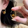 Aretes de Aro Grandes con Perla Ovalada en Forma de Gota de Agua Dorados para Mujer 2026 Nuevo Estilo Caliente Pendientes de Botón Exagerados de Alta Gama Joyería para Orejas
