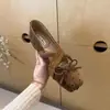 Zapatos Mary Jane de mujer estilo francés con onda suave, aumento de altura interno, moño, punta cuadrada, corte bajo y correas cruzadas