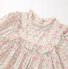 Vestido Floral para Meninas 2025 Outono Estilo Pastoral Infantil Renda Manga Bufante Vestido Princesa Dropshipping