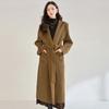 25 Nuevos Abrigos de Otoño e Invierno "Abrigo Querido" Chal Solapa Grande Silueta Larga Chaqueta Abrigo de Lana Doble Faz 18993