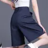Pantalones Cortos Cómodos para Mujer para Verano, Nuevos Pantalones de Cinco Puntos Finos Transpirables Estilo Traje, Pantalones Casuales Rectos de Longitud Media para Mujer