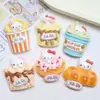 Accesorios de resina DIY de gato postre con temática de comida de dibujos animados para fundas de teléfono, pinzas para el cabello, imanes para refrigerador, llaveros, colgantes y joyería - al por mayor