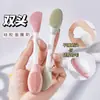 Cepillo de Silicona de Doble Cabeza Jonbos para Mascarilla, Cepillo Masajeador para Limpieza Facial, Cepillo Especial para Mascarilla de Barro, Cepillo Aplicador, Cepillo para Lavar la Cara