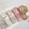 Conjunto de Cuello Cruzado Cálido de Oso Lindo para Mujer Bufanda de Piel de Conejo Sintética para Hombres y Mujeres Invierno Espesado Felpa Suave Bufanda