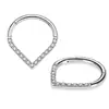 Anillo cerrado en forma de corazón de gota de agua de acero inoxidable 316 para nariz, cartílago, joyería para piercing, venta al por mayor directa del fabricante