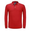 Camisa polo de manga comprida Business Paul masculina, outono, cultura corporativa, lapela, roupa de trabalho, camiseta de algodão, feminina, estampa de logotipo bordado