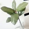 Planta Verde Artificial Nórdica Folha de Magnólia Filme Sensação Folha Falsa Área de Verdejamento de Hotel ao Ar Livre Material de Flor para Paisagismo