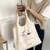 Yeyu/Amazon Cross-border Supply Tote Bag Mulher Ombro Canvas Bag Sleepy Rabbit Pingente Grande Capacidade Saco de Compras