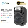 Altavoz Portátil Bluetooth Inalámbrico ZQS6160 con Tarjeta, Carga Inalámbrica y Micrófono con Cable para Exteriores