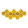 Pegatina de Pared Hexagonal de Espejo de 1 Pieza Transfronteriza Acrílico DIY Autoadhesiva Pegatina de Pared Decoración del Hogar Pegatina de Pared de Fondo