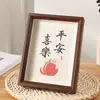 Moldura de Foto Simples de Madeira Vazada de 6 polegadas para Mesa 8 polegadas 10 polegadas A4 Flores Secas DIY Criativo Caligrafia Obra de Arte Moldura de Foto para Pendurar na Parede