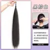 Coque de Cabelo Auto-Enrolável com Coque de Cabelo Falso Natural Fofo e Elástico de Cabelo