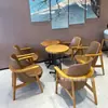 Silla con Respaldo de Madera Maciza para Café Restaurante Tienda de Té con Leche Área de Descanso Silla Estilo Kudi