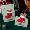 Tarjeta de felicitación tridimensional de Navidad de Amazon transfronteriza Flores Regalo Tarjeta de bendición escrita a mano Nochebuena Tarjeta de felicitación creativa Venta al por mayor