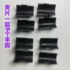 Acessórios para prateleira: clipes de plástico para fixar tubos de bambu, guarda-roupa simples, prateleira de aço inoxidável para cozinha com design de encaixe