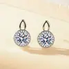 Pendientes transmitidos en vivo para mujer, Pendientes de plata de ley S925 con aguja estilo Ins, Zirconia, Imitación de Moissanita, Deslumbrantes, Lujo Ligero, Sensación de Alta Gama