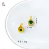 Accesorios de Joyería DIY de Cubos de Azúcar Coloridos, Estilo Antiguo Oro Arena Incrustado con Circonita, Agujero Pasante Cobre Dorado Chapado Diseños Geométricos, Múltiples Opciones Disponibles