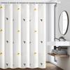 Cortina de Ducha Impermeable de Cuadrícula Blanca Pequeña de PEVA, Cortina de Ducha a Prueba de Humedad, Cortina Divisoria de Baño sin Taladro, Producto Caliente de Venta al por Mayor Transfronteriza